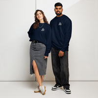 Sweat-shirt unisexe Muta coloris French Navy, troisième visuel de face