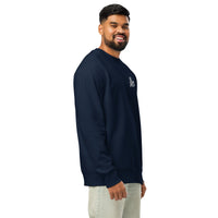 Sweat-shirt unisexe Muta coloris French Navy, vue de trois-quarts droit